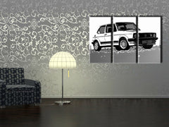 Ručno oslikana POP Art slika GOLF golf od 3 dijela | različite veličine