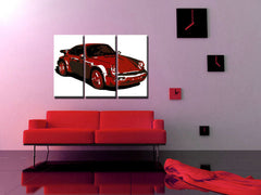 Ručno oslikana POP Art slika PORSCHE 911, 3 dijela, por2 - slika 2