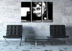 Ručno oslikana POP Art slika Audrey HEPBHURN 3 dijela ah1 | različite veličine