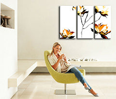 Ručno oslikana POP Art slika CVIJET u 3 dijela | različite veličine