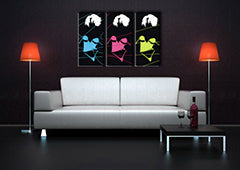 Ručno oslikana POP Art slika Tri seksi žene, 3 dijela, 3 komada | različite veličine