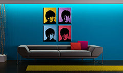 Ručno oslikana POP Art slika BEATLES 4 dijela bea6 | različite veličine