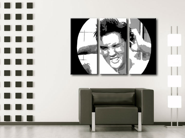 Ručno oslikana POP Art slika ELVIS 3 dijela el2