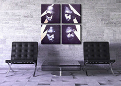 Ručno oslikana POP Art slika METALLICA, 4 dijela, metal | različite veličine