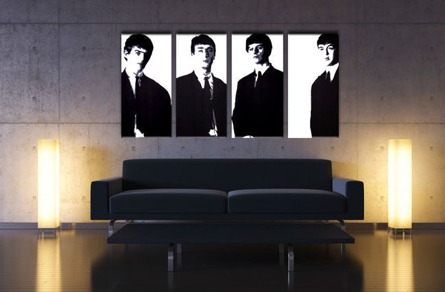 Ručno oslikana POP Art slika Beatlesi od 4 dijela bea3