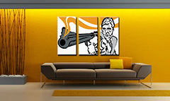 Ručno oslikana POP Art slika AL PACINO 3 dijela al7 | različite veličine