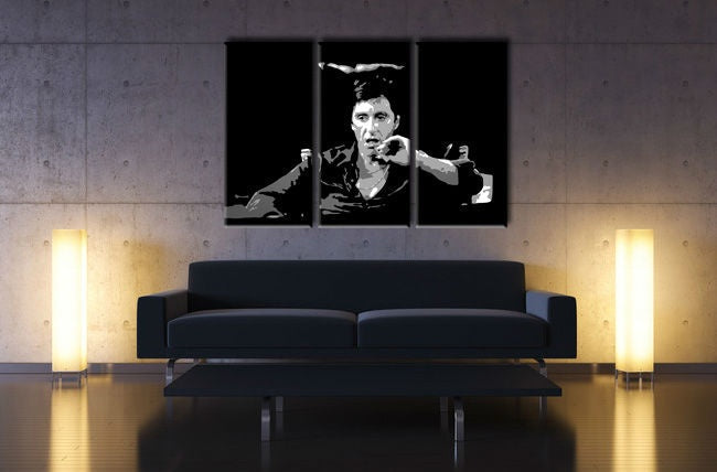 Ručno oslikana POP Art slika AL PACINO 3 dijela - slika 2