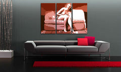 Ručno oslikana POP Art slika Marilyn Monroe od 3 dijela mon3 | različite veličine