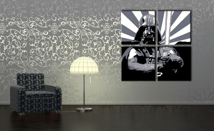 Ručno oslikana POP Art slika STAR WARS 4 dijela sw2