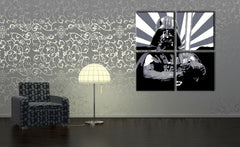 Ručno oslikana POP Art slika STAR WARS 4 dijela sw2