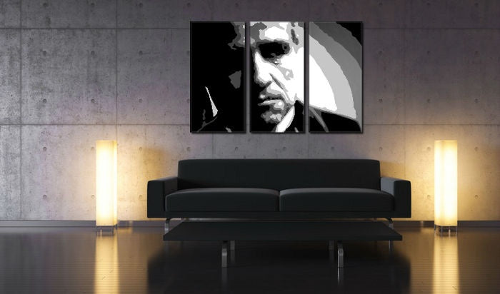 Ručno oslikana POP Art slika Marlona Branda iz 3 dijela, mb
