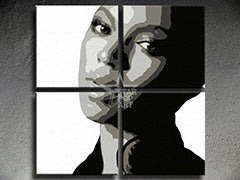 Ručno oslikana POP Art slika BEYONCÉ od 4 dijela | različite veličine
