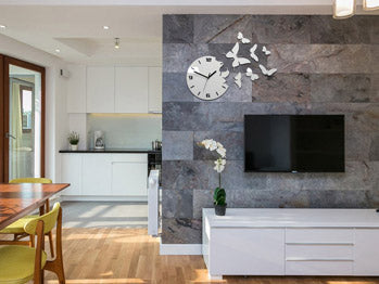 Zidni satovi BUTTERFLIE 3D WHITE NH049