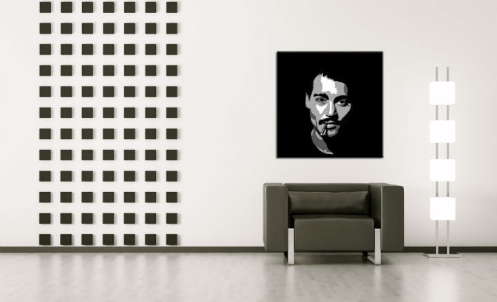 Ručno oslikana POP Art slika Johnny Depp1 dio jd2 - slika 2