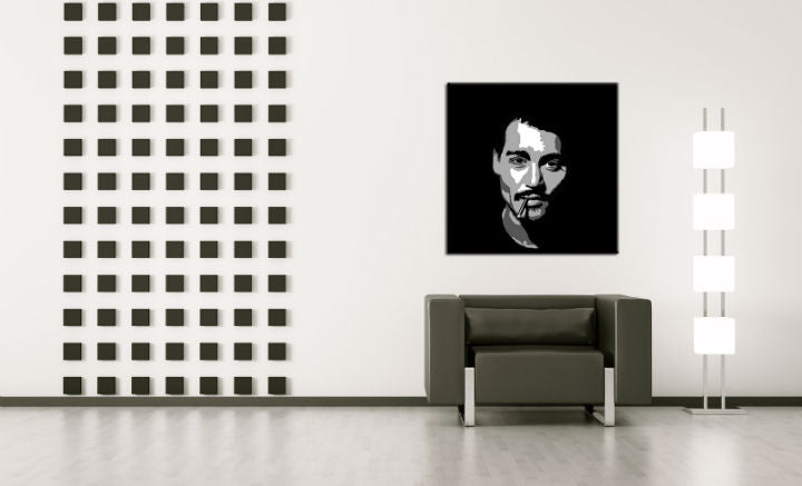 Ručno oslikana POP Art slika Johnny Depp1 dio jd2