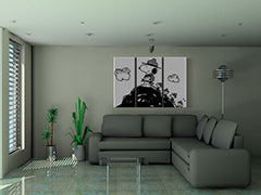 Ručno oslikana POP Art slika SNOOPY od 3 dijela snoopy2 | različite veličine