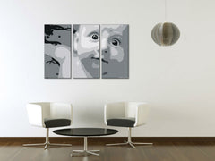 Ručno oslikana POP Art slika DIJETE, dijete od 3 dijela