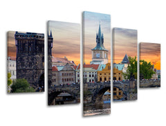 Zidna slika u 5 dijelova GRAD PRAG