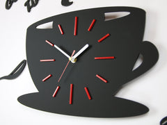 Zidni sat Red Satin Cup